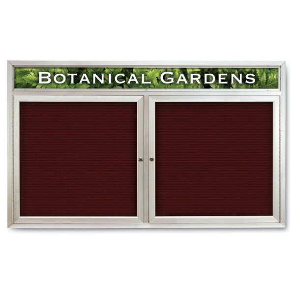Indoor Enclosed Combo Board, 42"x32", Black Frame/Black Porc & Rubber